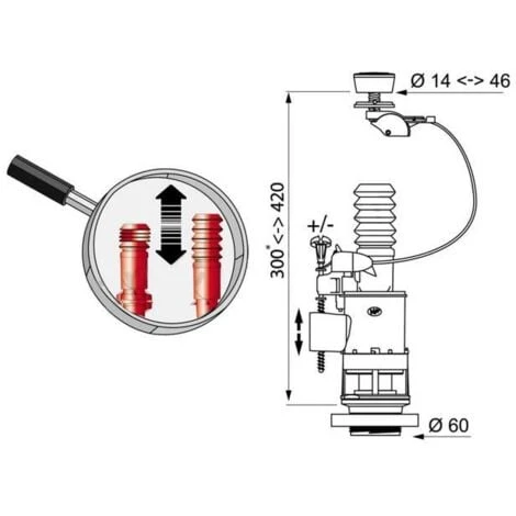Wirquin Jollyflush Replacement Dual Flush Cistern Valve - Universal Fitment BNIP - Image 4