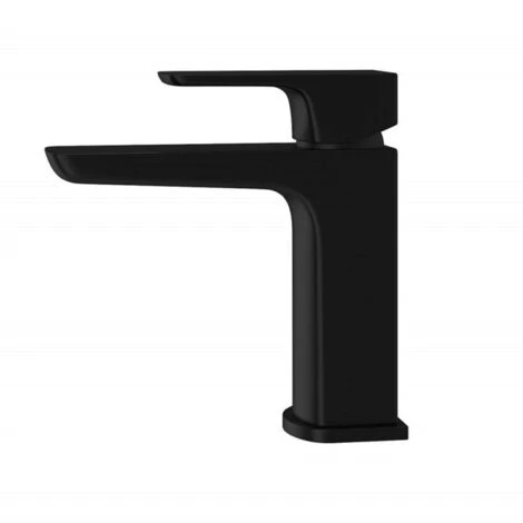 Astra Modern Matte Black Cloakroom Basin Single Lever Tap + Waste - Image 3