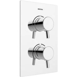 Bristan Prism Thermostatic Recessed Dual Control Shower Valve With Two Outlet Diverter - Chrome