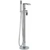 Milano Razor - Modern Freestanding Bath Shower Mixer Tap With Hand Shower Handset - Chrome