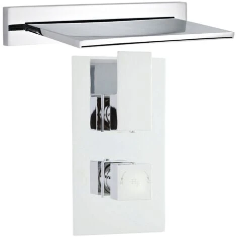 Hudson Reed Waterfall Bath Filler Spout With Concealed Shower Valve - Chrome