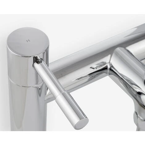 Blossom Modern Bridge Deck Mounted Bath Filler Shower Mixer Tap With Handheld Kit - Image 5