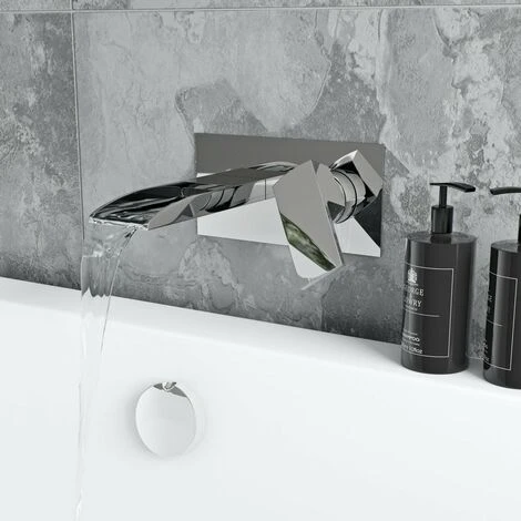 Mode Cooper Waterfall Wall Mounted Bath Mixer Tap - Image 2