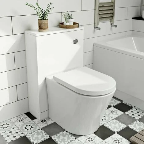 Clarity White Back To Wall Toilet Unit 500mm - Image 2