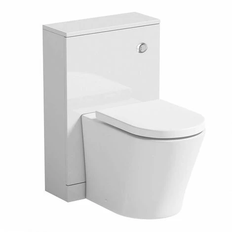 Clarity White Back To Wall Toilet Unit 500mm - Image 4