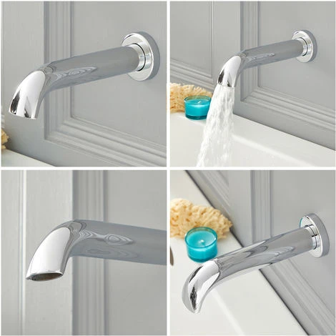 Milano Elizabeth - Traditional Wall Mounted Bath Filler Spout - Chrome - Image 3