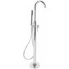 NRG Free Standing Bath Shower Mixer Tap Floor Standing Bathroom Filler Kit Chrome