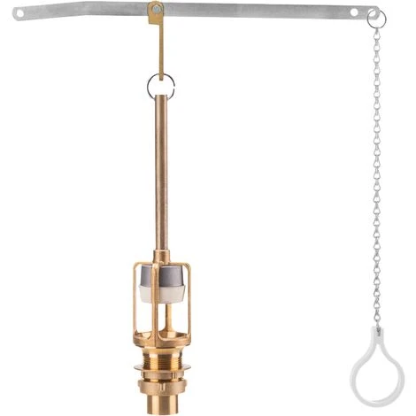 PrimeMatik - WC Cistern Handle With Chain And White Ring - Image 3