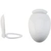 Milano Mellor – Modern White Toilet WC Quick Release Soft Close Seat – 335mm X 450mm