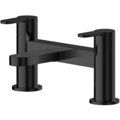 Nuie Arvan Pillar Mounted Bath Filler Tap - Matt Black