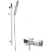 Hudson Reed Sanford Thermostatic Bath Shower Mixer With Kubix Slider Rail Kit - Chrome