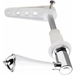 Croydex Classic Cistern Lever, Chrome/White
