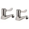 Pro Tap Lever Bath Pillar Taps 298626CP Chrome Plated