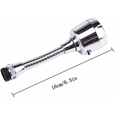 LangRay Water Saving Filter Tip, 360 Degree Movable Kitchen Faucet Head, 2 Modes Adjustable Shower Head Filter Sprayer For Kitchen Bathroom (Silver) - Image 2