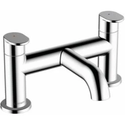 Hansgrohe Vernis Blend Bathroom Bath Mixer Tap Twin Lever Chrome Modern Curved