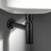 Premium Matte Black Universal Standard Bathroom Basin Sink Bottle Trap Waste