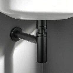 Premium Matte Black Universal Standard Bathroom Basin Sink Bottle Trap Waste