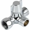 LangRay 3-Way Diverter Shower Valve Switch, Solid Brass, Thread (12.7mm), Polished Chrome (PV8)