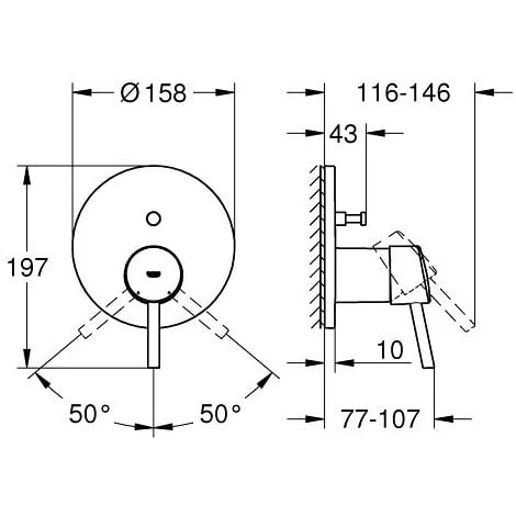 Grohe Concetto Single-lever Mixer With 2-way Diverter, Chrome (24054001) - Image 2