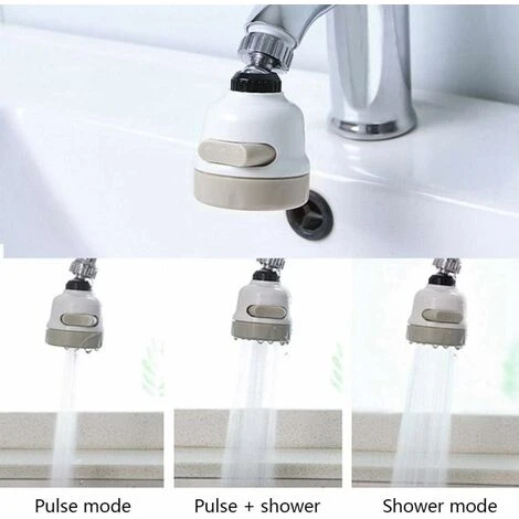 Water Saving Filter Nozzle,360 Degree Movable Kitchen Faucet Head,3 Modes Adjustable Shower Head Filter Sprayer For Kitchen Bathroom - Image 5