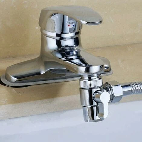 Diverter Valve Shower Attachment,Diverter Valve,Alloy Shower Faucet 2 Way Diverter Valve,Brass Diverter Valvefor Kitchen Sink Faucet Or Bathroom - Image 3