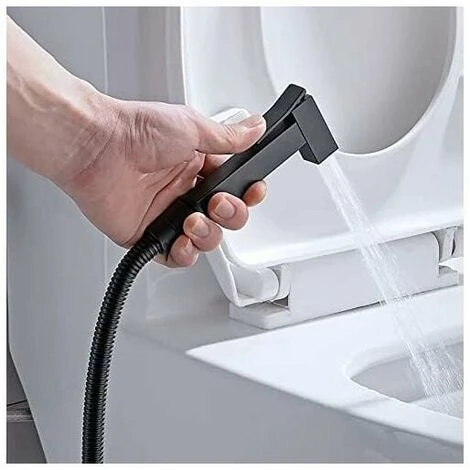 Toilet Sprayer Kit, Black Brass Hand Held Bidet Sprayer Bidet Sprayer Wall Mounted Toilet Sprayer Complete Kit For Bathroom Cleaning, Personal Hygiene, G1/2 - Image 3