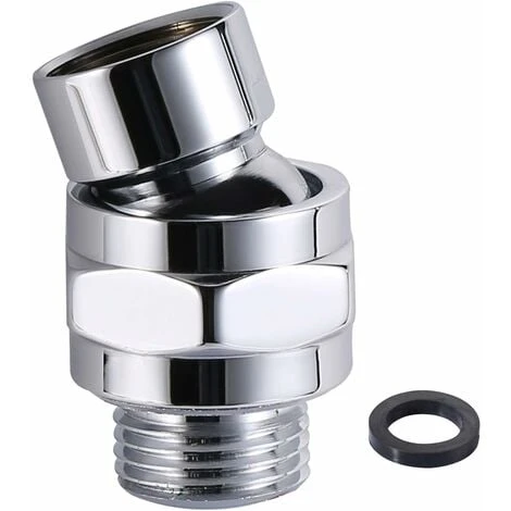 Connect To Shower Arm Shower Connector Swivel Adapter Adjustable Shower Arm Head Angle Ball Joint In G1/2 Chrome Brass
