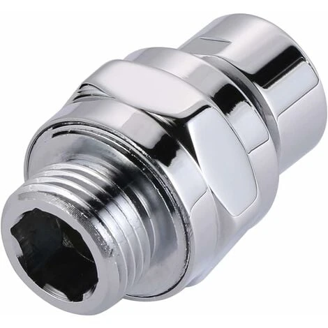 Connect To Shower Arm Shower Connector Swivel Adapter Adjustable Shower Arm Head Angle Ball Joint In G1/2 Chrome Brass - Image 2