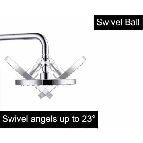 Connect To Shower Arm Shower Connector Swivel Adapter Adjustable Shower Arm Head Angle Ball Joint In G1/2 Chrome Brass - Image 5