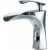 Single Handle Waterfall Bathroom Sink Faucet With 1 Mounting Hole
