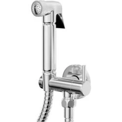 Wholesale Domestic Polished Chrome Wall Mounted Douche Shower Spray With Shut Off Valve