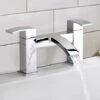 Lucia Square Waterfall Bath Filler Mixer Tap Chrome