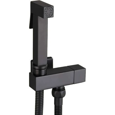 Toilet Spray Kit, Black Brass Hand Held Bidet Sprayer Bidet Sprayer Wall Mounted Toilet Sprayer Complete Kit G1/2