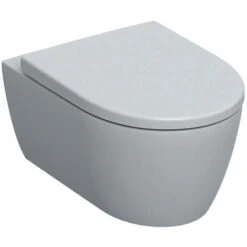 Geberit ICon Rimfree Wall-hung Toilet With Invisible Fixings, Shrouded, With Softclose Seat (501.664.00.1)