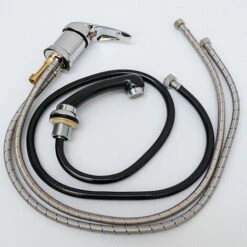 Eyepower Handheld Shower + Hose 115cm Long + Mixer Tap For Professional Hairdresser Shower Head Set To Be Installed In A Backwash Unit To Wash Hair For Hairdressers Coiffeurs Hairstylists To Shampoo