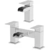 Waterfall Bathroom Basin Mono Mixer Tap Bath Mixer Tap Set Chrome Lever Modern