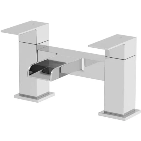 Waterfall Bathroom Basin Mono Mixer Tap Bath Mixer Tap Set Chrome Lever Modern - Image 5