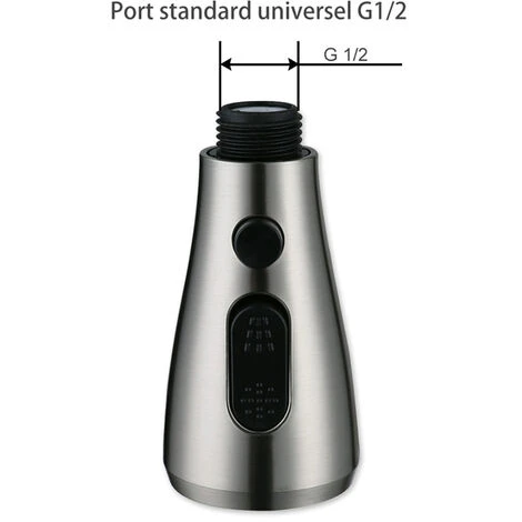 Pull-Out Sink Sprayer Sprayer For Kitchen Mixer Tap Pro Head With 2 Types Of Jets Brushed - Image 3