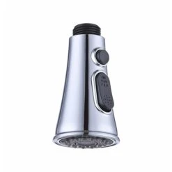 Faucet Spout, Horn Push Button Switch Hanging Spout Replaceable, For G1/2 Connectors (Plating)