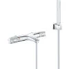 Grohe Grohtherm Thermostatic Bath/shower Mixer Set + Stick 1 Jet Shower, Wall Holder, Flexible Hose, Chrome (34780000-CUBESTICK)