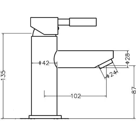 Nuie Series 2 Chrome Mono Basin Mixer Tap - FJ318 - Image 2