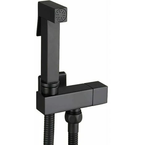 Toilet Spray Kit, Black Brass Hand Held Bidet Sprayer Bidet Sprayer Wall Mounted Toilet Spray Complete Kit, Personal Hygiene, G1/2