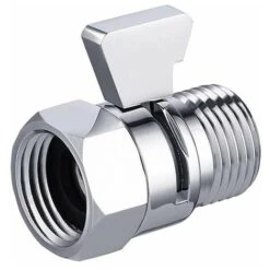 Angle Valve Shower Shut-off Valve Water Shut-off Valve Shower G1/2 Water Divider Shower Shut-off Valve Polished Chrome-plated Brass