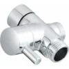 1/2 Inch Diverter Valve Shower Adapter Brass 3-way Diverter Valve For Rain Shower And Shower Arm Chrome.