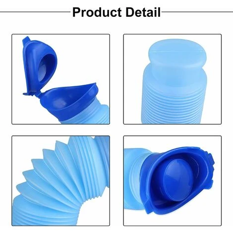 Emergency Portable Urinal Male And Female Retractable Urinals Adult Urine Bottle Travel Potty For Car Emergencies Small Urine Pot Toilet For Camping Hiking 2 Pieces - Image 4