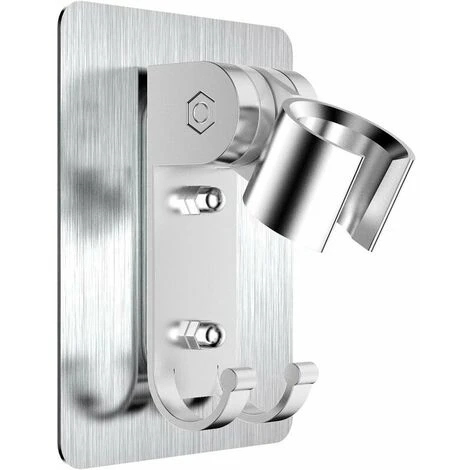 Shower Bracket, No Need To Drill Holes To Install Strong Glue With Screw Mounting Holes, The Bracket Can Be Adjusted 90 Degrees, Strong Adhesion, Waterproof