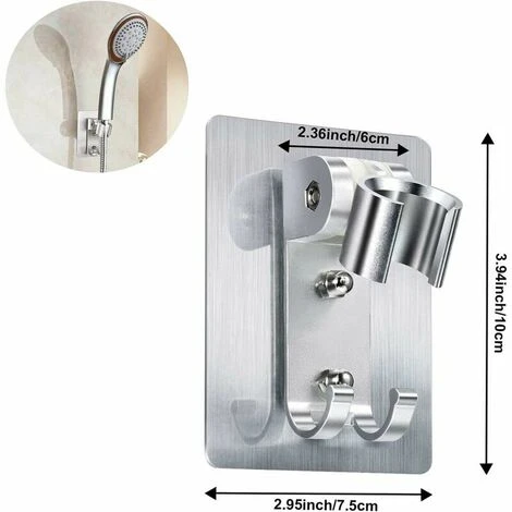 Shower Bracket, No Need To Drill Holes To Install Strong Glue With Screw Mounting Holes, The Bracket Can Be Adjusted 90 Degrees, Strong Adhesion, Waterproof - Image 2