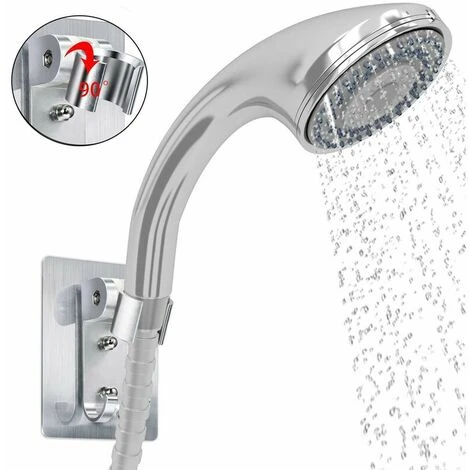 Shower Bracket, No Need To Drill Holes To Install Strong Glue With Screw Mounting Holes, The Bracket Can Be Adjusted 90 Degrees, Strong Adhesion, Waterproof - Image 4