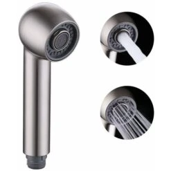 Kitchen Faucet Spray Head Replacement 2-Spray Spray Head For Pull-Out Kitchen Mixer Tap, G1/2 Straight Thread, Brushed Nickel