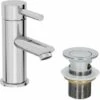 Modern Bathroom Mono Basin Mixer Tap Waste Single Lever Chrome
